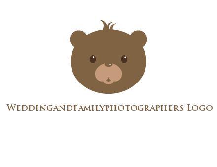 teddy bear face gift logo