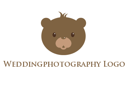 teddy bear face gift logo