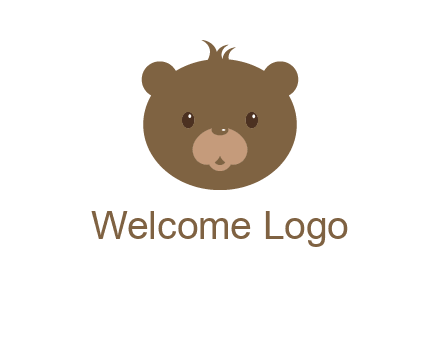teddy bear face gift logo