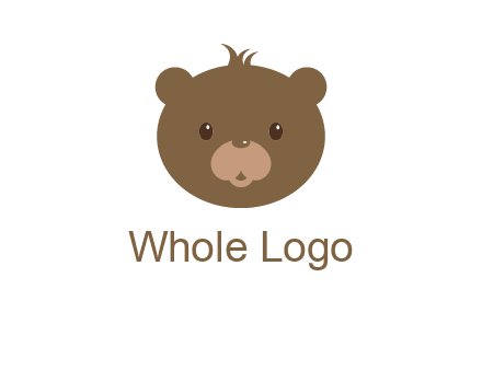 teddy bear face gift logo