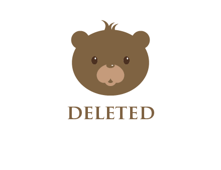 teddy bear face gift logo