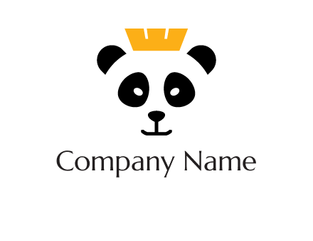 panda face with crown logo