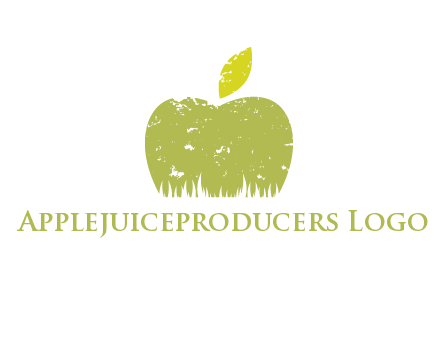 green apple grunge healthcare logo