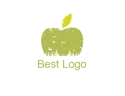 green apple grunge healthcare logo