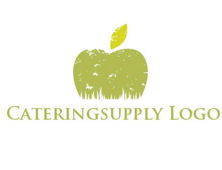 green apple grunge healthcare logo