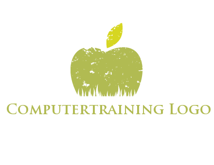 green apple grunge healthcare logo