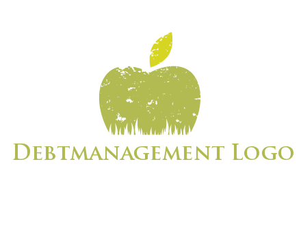 green apple grunge healthcare logo