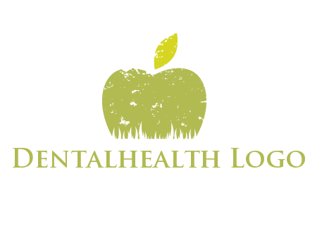 green apple grunge healthcare logo