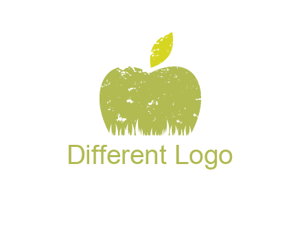 green apple grunge healthcare logo