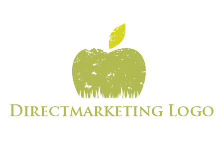 green apple grunge healthcare logo