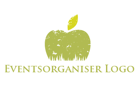 green apple grunge healthcare logo