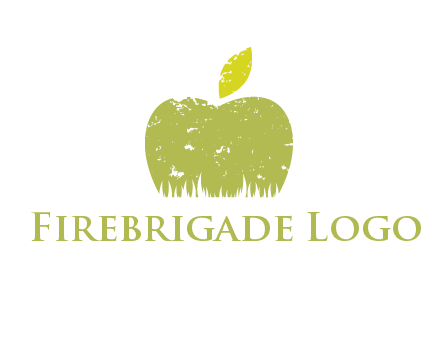 green apple grunge healthcare logo