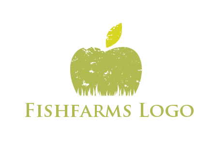 green apple grunge healthcare logo
