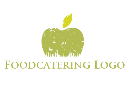 green apple grunge healthcare logo