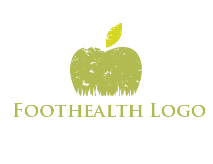 green apple grunge healthcare logo