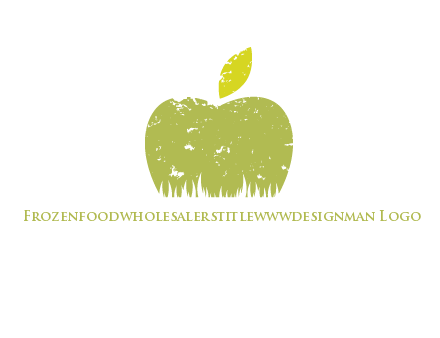 green apple grunge healthcare logo