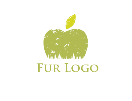 green apple grunge healthcare logo