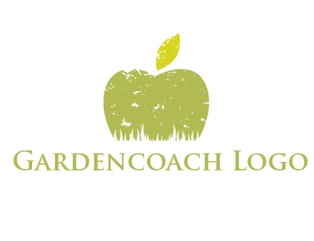 green apple grunge healthcare logo