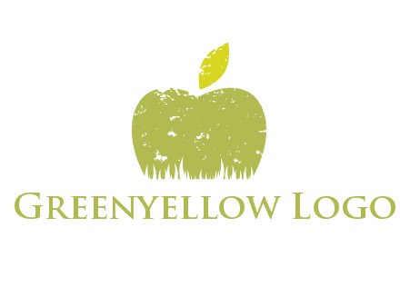 green apple grunge healthcare logo