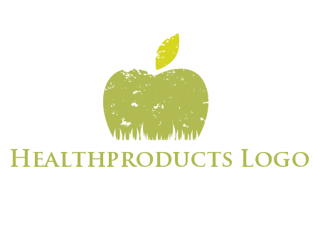 green apple grunge healthcare logo