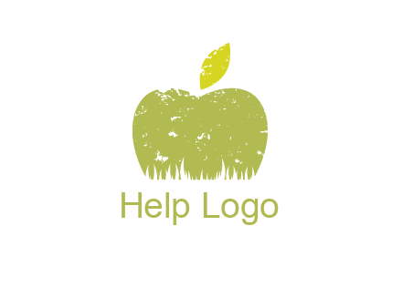green apple grunge healthcare logo