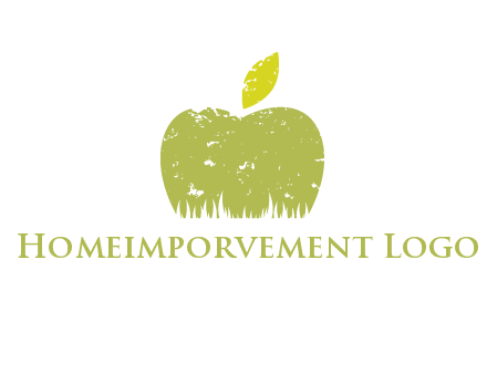 green apple grunge healthcare logo