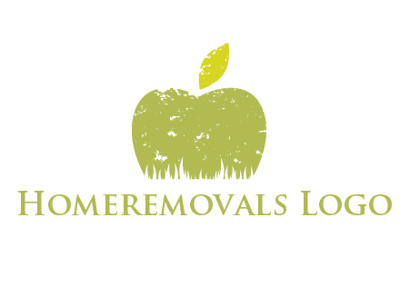 green apple grunge healthcare logo