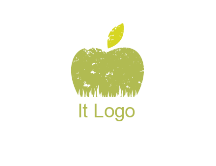 green apple grunge healthcare logo