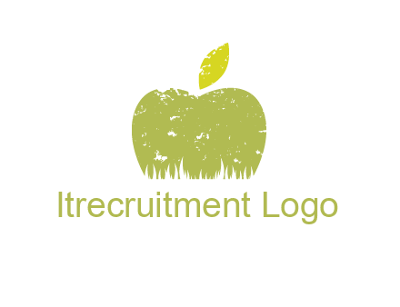 green apple grunge healthcare logo