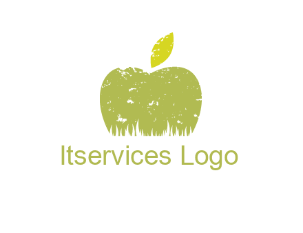 green apple grunge healthcare logo