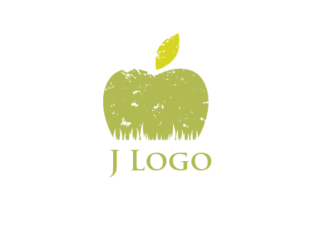 green apple grunge healthcare logo