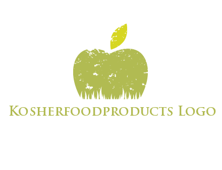 green apple grunge healthcare logo