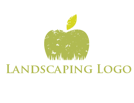 green apple grunge healthcare logo