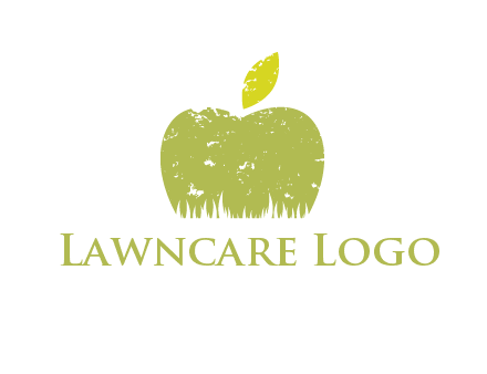 green apple grunge healthcare logo