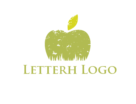 green apple grunge healthcare logo