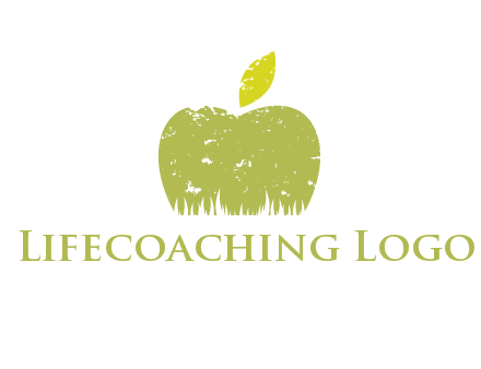 green apple grunge healthcare logo