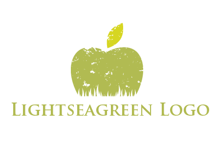 green apple grunge healthcare logo