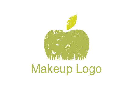 green apple grunge healthcare logo