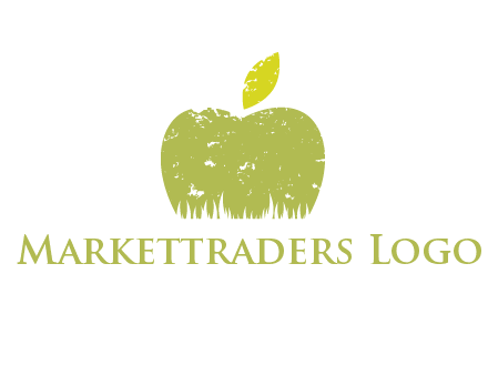 green apple grunge healthcare logo