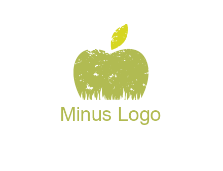 green apple grunge healthcare logo