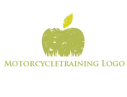 green apple grunge healthcare logo