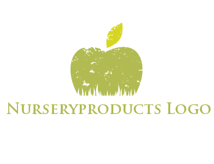 green apple grunge healthcare logo