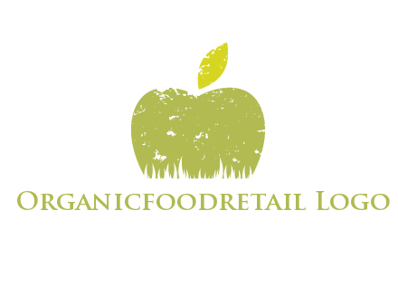 green apple grunge healthcare logo