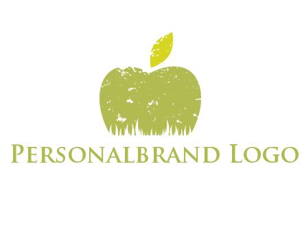 green apple grunge healthcare logo