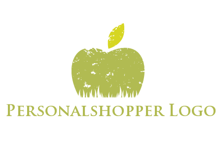 green apple grunge healthcare logo