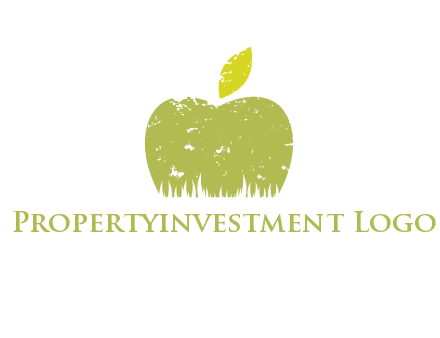 green apple grunge healthcare logo