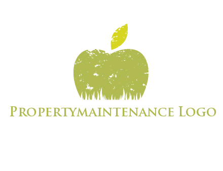 green apple grunge healthcare logo