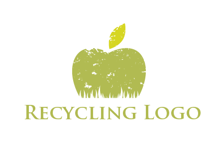 green apple grunge healthcare logo