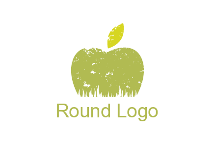 green apple grunge healthcare logo
