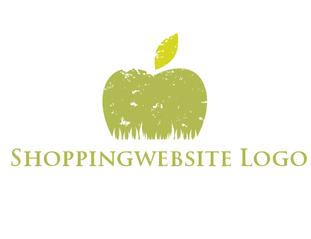 green apple grunge healthcare logo